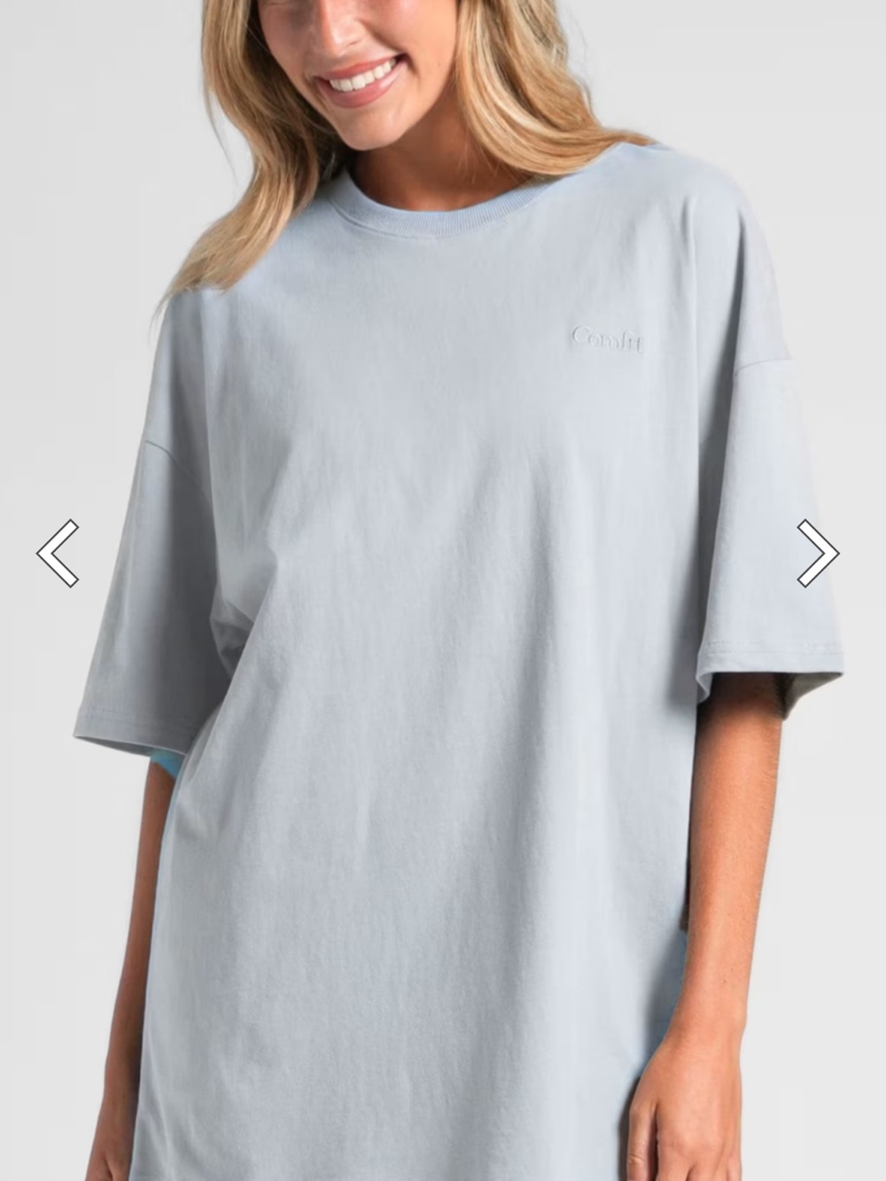 Comfrt Brand oversized Tee in Skylight /Med - Picture 4 of 4